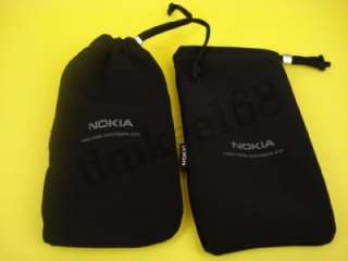 Black Suede Pouch Case Cover for Nokia E52, E63  