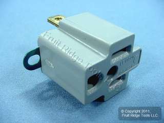 Leviton 5 15 Gray 3 Prong Plug Outlet Adapter 15A 125V 078477125335 