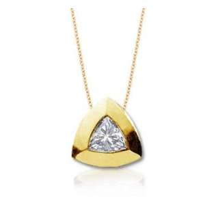  2/5 Carat Diamond Trillian 14k Yellow Gold Solitaire 