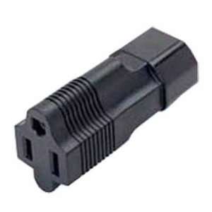  IEC C14 3 prong plug to NEMA 5 15R 3 prong USA receptacle 