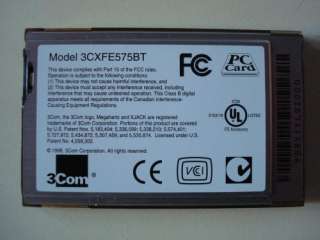 3Com Megahertz 10/100 CardBus NIC 3CXFE575BT XJACK  