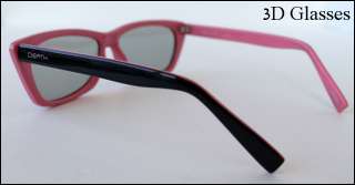 Black/Pink Passive 3D Glasses for Vizio Theater 3D HD TV