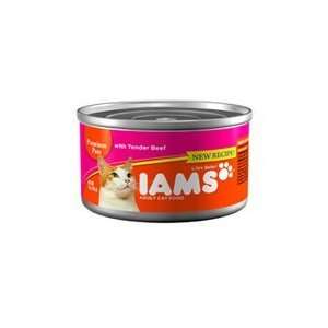  Iams Canned Cat Food Beef 5.5oz Case (12)
