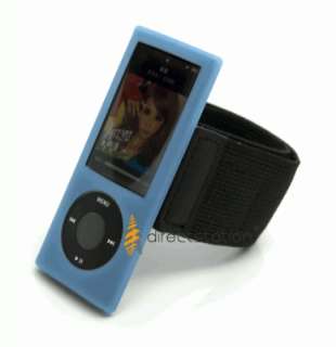 iPod nano 5th Generation 5G Blue Cover Case+Armband  
