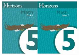 Horizons Math 5 5th Grade Workbook 1 & 2 Set Grade 5  