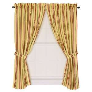 Ellis Curtain Warwick Medium Scale Stripe 68 by 72 Inch Tailored Panel 