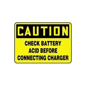  CAUTION CHECK BATTERY ACID BEFORE CONNECTING CHARGER 10 x 