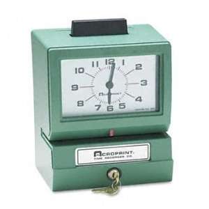  ACROPRINT TIME RECORDER Model 125 Analog Manual Print Time 