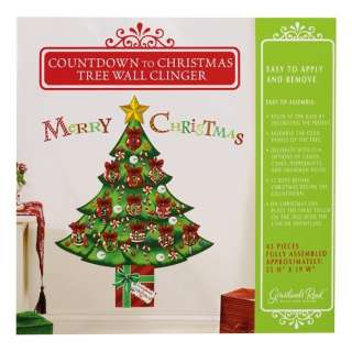   12 days of) Christmas Tree Wall Cling Advent Calendar Ornament  