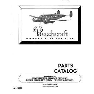  Beechcraft D18 Aircraft Parts Manual Beechcraft Books