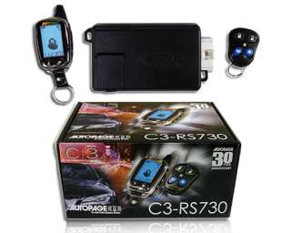   AutoPage C3 RS730 2 Way LCD Remote Starter Alarm 094922111227  