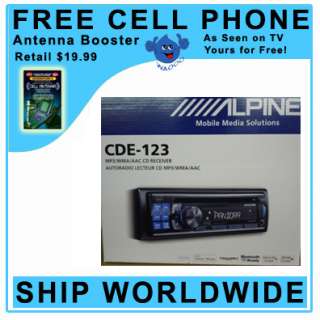 Alpine CDE 123  PLAYER FRONT USB AUX IPHONE IPOD BT  