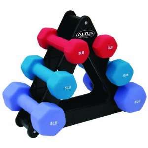  Altus Athletic 32 Pound Dumbbell Set with Stand Sports 