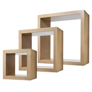 Room Essentials® 3 pc. Wall Cubes Set  Maple.Opens in a new window