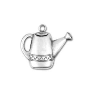  Antique Silver Plated Watering Can Charm Patio, Lawn 