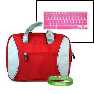 Protective Sleeve Carrying Case Ruby Red and Silver for Apple MacBook 