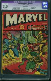 Marvel Mystery #12 Timely, CGC  