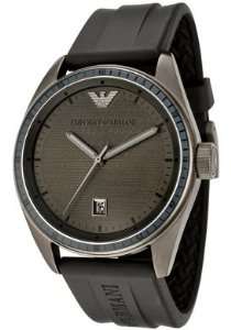   Armani Grey Sport Strap Gunmetal Dial Mens Watch #AR0686 Watches