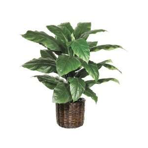  Pack of 2 Artificial Spathiphyllum Plants With Baskets 42 