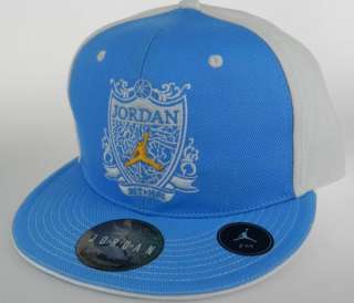 NIKE AIR JORDAN HAT NEW Mens UNC Blue White Retro Fitted Mens Hat 