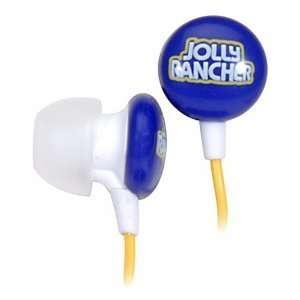   Earphones Jolly Rancher 3.5mm Stereo Headsets Earbuds Blue Yellow