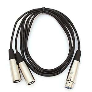 SEISMIC AUDIO   SA Y2.5   5 Splitter Patch Cable   1 XLR Female to 2 