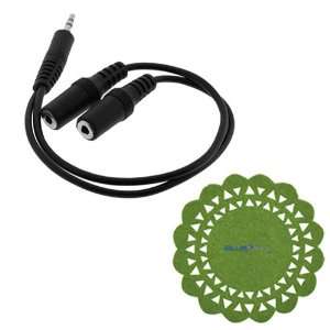 GTMax 3.5mm Stereo Audio Headphone Y Splitter Adapter Cable + Cup Pad 