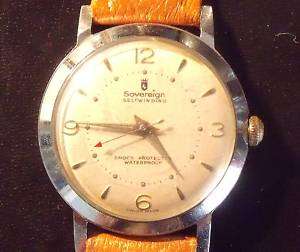 vintage Sovereign automatic mens watch runs  