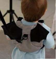NWT Baby Walking Safety Backpack Harness Rein Gray Bat  