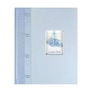   Baby Booties Little One   Keepsake Record Book with Box   Blue Baby