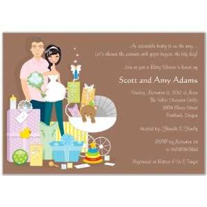  Baby Shower Gifts Couple Baby Shower Invitations   Set of 