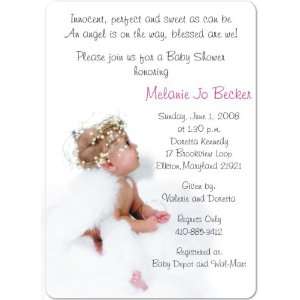    Angel Magnet Small Baby Shower Invitations