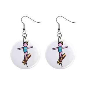 Balance Beam Girl Dangle Earrings