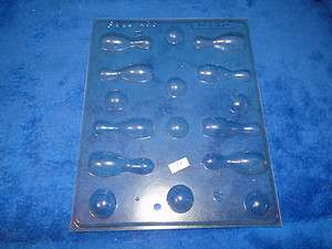 NEW BOWLING PINS AND BALL CANDY MOLD #19  