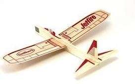 JetFire Glider Balsa Wood Guillows Plane Simple 2 Stunt Loop Dive 