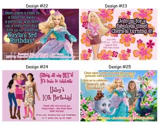 Barbie Mermaid 3 Musketeers ~ Birthday Party Ticket Invitations 