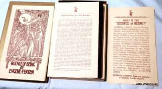   OF BEING BARON EUGENE FERSEN 1923 OCCULT LIFE ENERGY BOOK GOLD IVORY