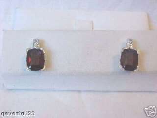 Pink garnet diamond earrings  