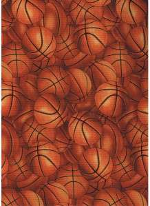 SPORTS COLLECTION JUST BASKETBALLS~Cotton Quilt Fabric  