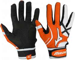 Mizuno Vintage   Adult   Pro Batting Gloves G3   Orange Large Pair 