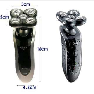 Mens Black Washable 5 heads Electric shaver rechargeable Razor