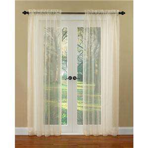 BOUCLE 42x84 Cream Window panel Sheer by Waverly  