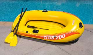 Intex Club 200 2Man Inflatable Boat Set w/ Oars & Pump  