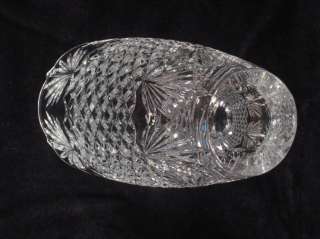 Bohemia Czech Republic Crystal 24% Heavy cut glass vase  