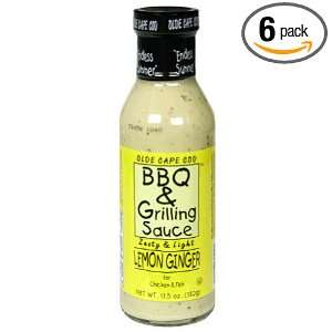 Olde Cape Cod BBQ & Grilling Sauce Lemon Ginger, 13.5 Ounce (Pack of 6 