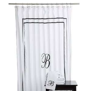  11pc Monogram B Shower Curtain & Towel Set