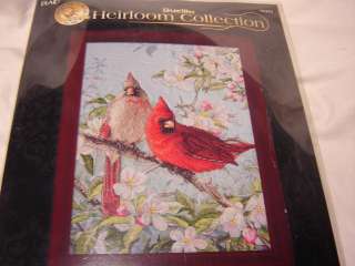 Bucilla Heirloom Collection  Cardinals Counted Cross Stitch  2010 