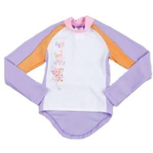   BABY UV Beach & Bike Shirt Long Sleeve Size 4 White & Purple Baby