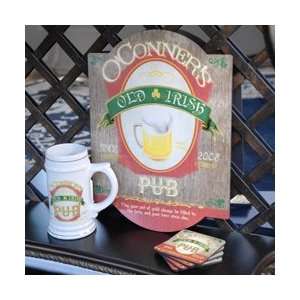  Irish Beer Sign, Stein & Coaster Set