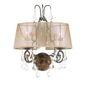   Belle Marie 2 Light Crystal Wall Sconce from the Belle Marie Col Home